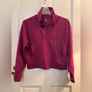 Magenta Quarter-Zip Pullover